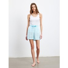 Lc Waikiki Yeni Sezon Beli Lastikli Limon Baskılı Kadın Şort Pijama Altı