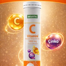 Çare Burada C Vitamini Efervesan 20 Tablet 1000 Mg (C Vitamini & Çinko)