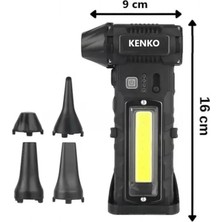 Kenko LED Işıklı Şarjlı Siyah Jet Turbo Fan Yaprak Üfleme Araba Kurutma Mangal Yakma Kamp Malzeme Violent