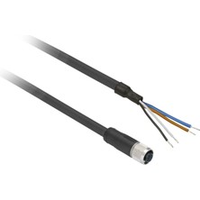 Telemecanique Sensors XZC-P1141L2 M12 4 Pinli Düz 2m Kablolu Konnektör