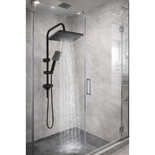 Siyah Robot Tepe Duş Seti Çok Fonksiyonlu Pirinç Yönlendirici