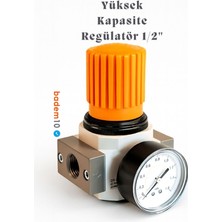 Normadia Yüksek Kapasite Pnömatik Hava Su Tutucu Filtre 1/2" Endüstriyel Basınç Kontrol