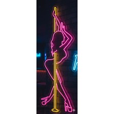 Neonled Direk Dansçısı Kadın Neon LED Figür Dekoratif Aydınlatma (95X32 Cm)