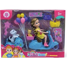 Nasyonel Toys Scooter’lı Oyuncak Bebek Seti – Aksesuarli Mini Love Oyun Seti