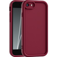 Vissona iPhone 7 ve iPhone 8 ve iPhone Se2 ve iPhone Se3 Uyumlu Kamera Çıkıntılı Mat Silikon Telefon Kılıfı