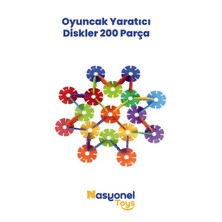 Nasyonel Toys 200 Parça Yaratıcı Disk Yapı Oyuncağı – Eğitici Set – Renkli Zeka Geliştirici Oyun –