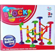 Nasyonel Toys Scroll Bead Blok Top Yuvarlama Oyunu 58 Parça – Eğitici Zeka Oyuncağı – Marble Run Seti (3+ Yaş)