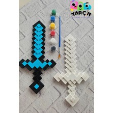 Tarçın Boyama Atölyesi Minecraft Kılıç Taş Boyama Kendin Yap Boya Eğlen 1 Adet