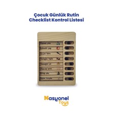 Nasyonel Toys Eğitici Ahşap Çocuk Günlük Rutin Takip Listesi –