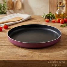 Arzu Çelik 28 Cm Granit Pizza Tepsisi - Mürdüm