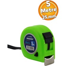 Normadia Yeşil Metal Bükülebilir Ölçüm Şeridi 5 M x 25 Mm, Plastik Kasalı, Klipsli