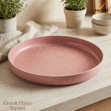 Arzu Çelik 32 Cm Granit Pizza Tepsisi - Pembe