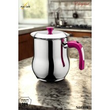 Arzu Çelik 2 Lt. Çelik Sütlük Bakalit Kulp - Fuşya