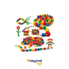 Nasyonel Toys Line Up Boncuk Dizme Oyunu 30 Parça | Eğitici El-Göz Koordinasyon Oyuncağı |