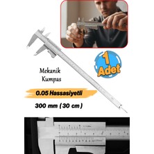 Normadia 300MM Hassas Mekanik Kumpas, Metal Gövde, Iç-Dış Derinlik Ölçüm