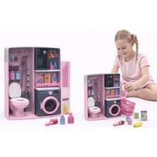 Nasyonel Toys Kız Çocuk Oyuncak Banyo & Çamaşır Odası Seti – Mini Ev Eşyaları Oyun Seti