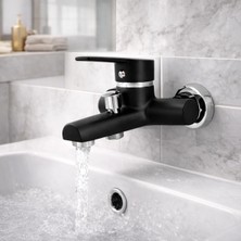 Siyah Krom Banyo Bataryası Çift Su Girişli Paslanmaz Birinci Sınıf Kaplama