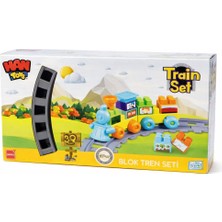 Nasyonel Toys Blok Tren Seti Oyuncak | Raylı Tren ve Blok Parçalar | Eğitici Oyun Seti | 3+ Yaş