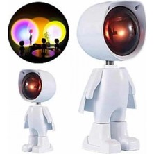 MiraLive Gün Batımı Projektör Lamba Astronot Görünümlü Dekoratif Masa Lambası