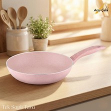 Arzu Çelik 28 Cm Granit Tek Saplı Tava - Pembe
