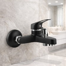 Siyah Gold Banyo Bataryası Musluğu Pirinç Gövde