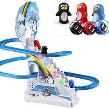 Winesso Oyuncak Penguen Kaydıraklı Işıklı Sesli Dön Dolaş Kaydıraklı Merdivenli Penguen