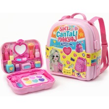 Nasyonel Toys Kız Çocuk Oyuncak Makyaj Seti – Sırt Çantalı Makyaj Çantası Seti