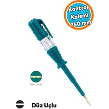 Normadia Elektrik Kontrol Kalemi 140 Mm, Faz ve Voltaj Ölçüm Tornavidası, Düz Uç