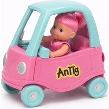 Nasyonel Toys Oyuncak Arabalı Bebek – Mini Oyuncak Araba ve Bebek Figürü – Kız Çocuk Oyuncağı