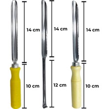 Güzelyüz Avm Metal - Ahşap - Plastik Saplı Dolma Kabak Oyacağı Set 3 Adet