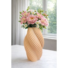 3D Tasarım Modern Vazo – Minimal Dekoratif Çiçek Vazosu 20CM Uzunluk