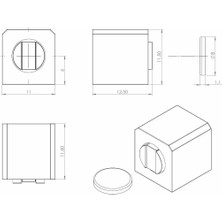 Dizaynaks Manyetik Mıknatıslı F/uv Yapıştırma Cam Kabin Dolap Kapak Tutucu Tekli
