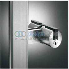 Dizaynaks Basmalı Yuvarlak Wc Tipi Cam Kapı Kolu Parlak Krom