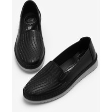 Tonny Black Kadın Siyah Poli Taban Casual Rahat Kalıp Ayakkabı