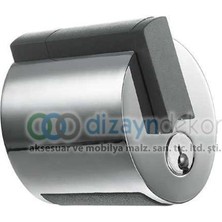 Dizaynaks Basmalı Yuvarlak Ofis Tipi Ahşap Kapı Kolu Parlak Krom