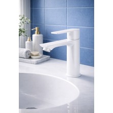 Beyaz Sabit Lavabo Bataryası Luxury Banyo Lavabo Bataryası