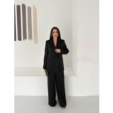 Vuntal Sırt Detaylı Saten Lazer Takım Elbise