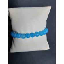 Mryart Gökyüzü Mavisi Cam Boncuk Bileklik Unisex
