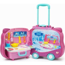 Nasyonel Toys Tekerlekli Oyuncak Mutfak Seti – Çekçekli Valiz Mutfak Oyuncağı Kız Çocuk (Twin Stars)