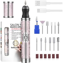 Qasul 18 Parça Şarjlı Elektrikli Manikür Seti Profesyonel Tırnak Törpü Makinesi, Çok Fonksiyonlu