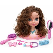 Nasyonel Toys Çocuk Saç Tasarım Oyuncak Bebek Kafası Seti – Tarak ve Aksesuarli Oyun Bebeği