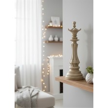 BRANDSMITHS El Yapımı Dekoratif Satranç Figürü – Vezir (Açık Ton)