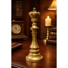 BRANDSMITHS El Yapımı Dekoratif Satranç Figürü – Vezir (Koyu Ton)