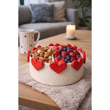 BRANDSMITHS El Yapımı Seramik Kase – Kalp Motifli