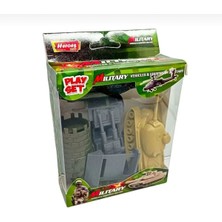 Nasyonel Toys Oyuncak Askeri Oyun Seti | Military Play Set Tank & Kale | ERN-895