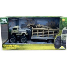 Nasyonel Toys Dinosaur World Dinozor Taşıyıcı Tır Oyuncak Seti – Dinozorlu Kafesli Kamyon