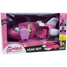 Nasyonel Toys Mini Almira Aksesuarlı Oyuncak Uçak Seti - Sağlığa Uygun Plastik, Kız Çocuklar İçin Eğlenceli Oyun
