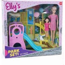 Nasyonel Toys Elly’s Oyuncak Bebek Park Seti – Kaydıraklı Oyun Alanı, Anne & Çocuk Bebek Seti