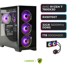 Green Grıffın G9 | Rx 9070 Xt | Ryzen 7 7800X3D | 32 GB Ddr5 Ram | 1tb SSD | Sıvı Soğutucu | Oyuncu Oem Paket