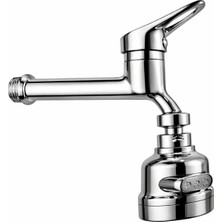 3 Fonksiyonlu Hareketli Başlıklı Krom Uzun Lavabo Wc Musluğu - Uzun Musluk